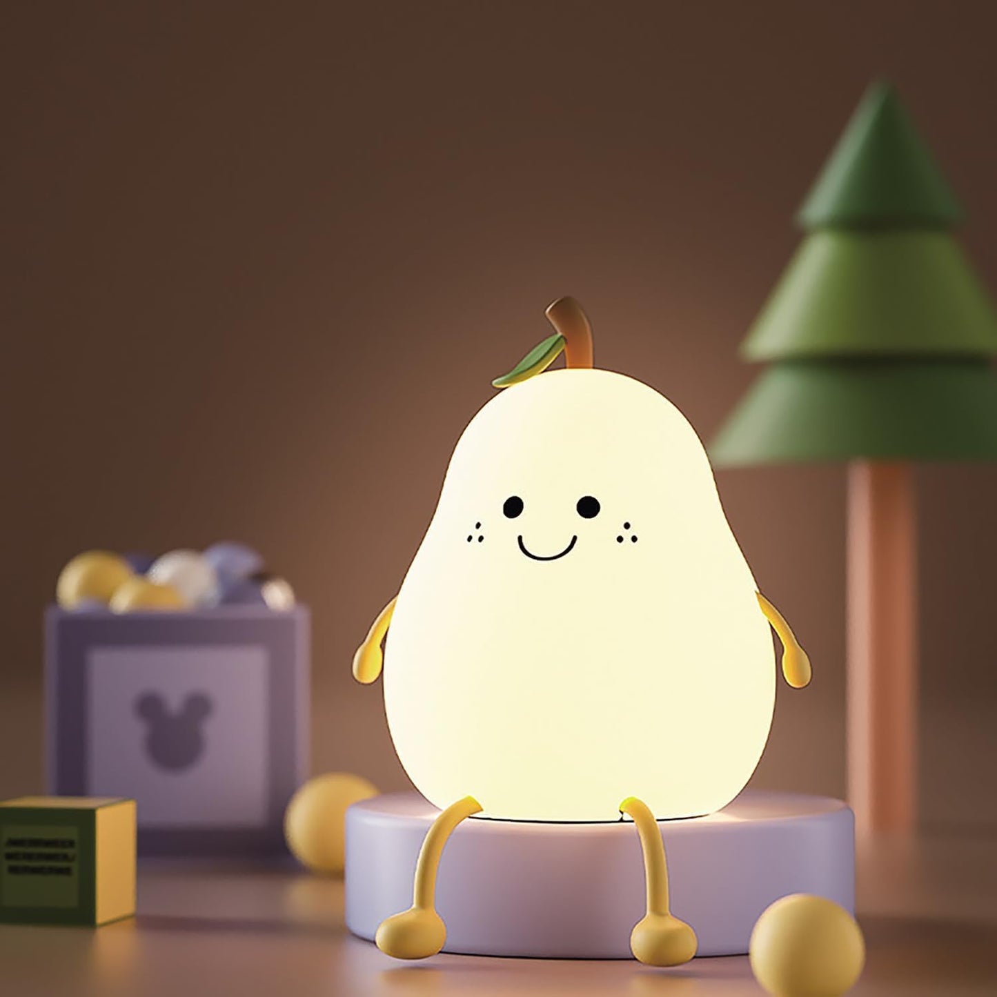 Silicone Pear LED Night light Lamp