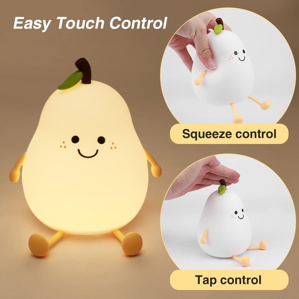 Silicone Pear LED Night light Lamp