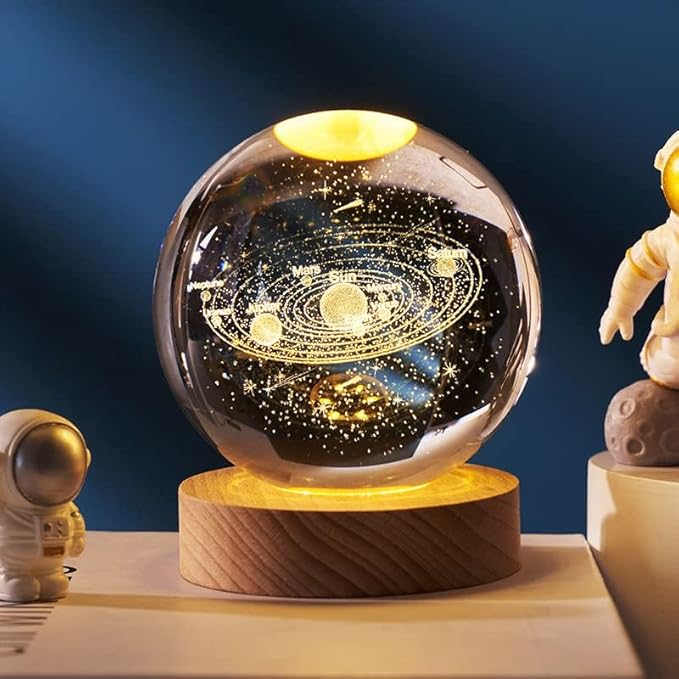 3d Solar System Crystal Ball