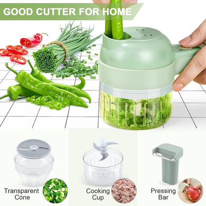 4 in 1 Portable Electric Vegetable Cutter Set