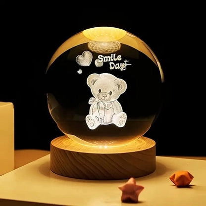 3d Solar System Crystal Ball