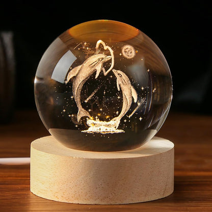 3d Solar System Crystal Ball