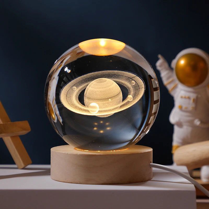 3d Solar System Crystal Ball