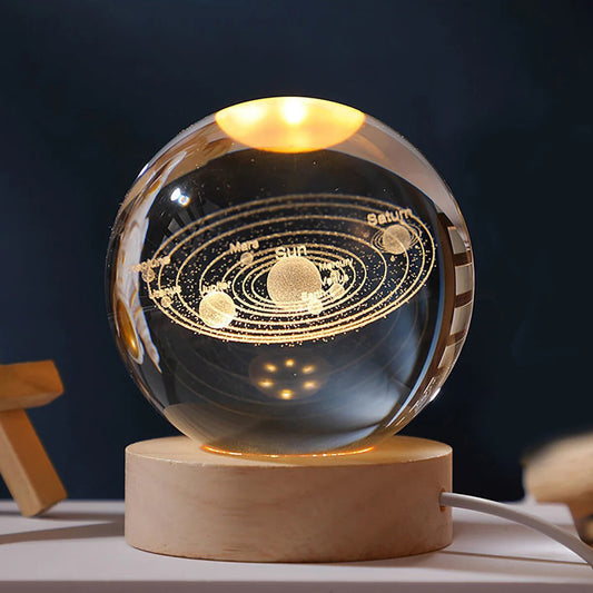 3d Solar System Crystal Ball